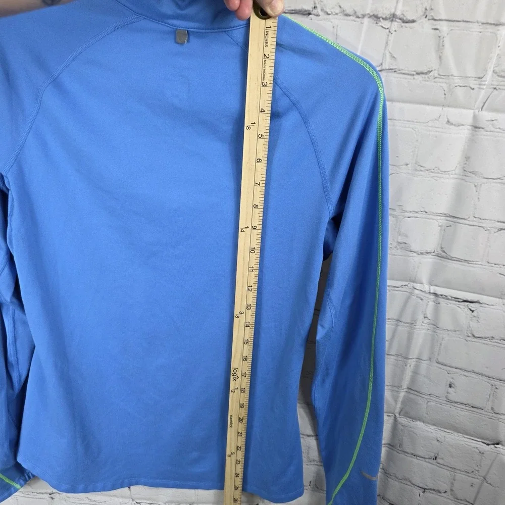 NIKE Running Dri-Fit 1/4 Zip Pullover‎ Activewear Shirt  SZ MEDIUM  Blue/Green
